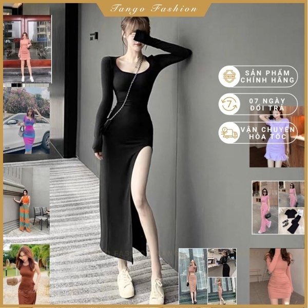 Đầm ôm body, Váy thun kiểu dáng sexy nữ, đầm mặc đi chơi - TANGO SHOP