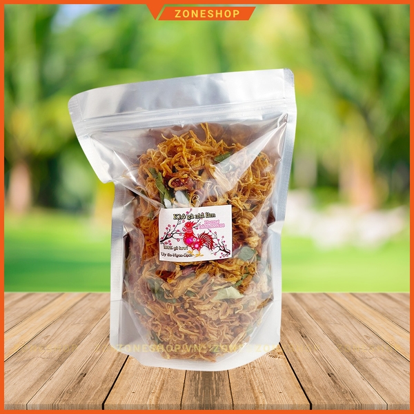 Khô gà lá chanh [Nhà làm] bé Phương - Gà khô chanh cay, đồ ăn vặt thơm ngon bổ rẻ, ớt cay [ZONESHOP]