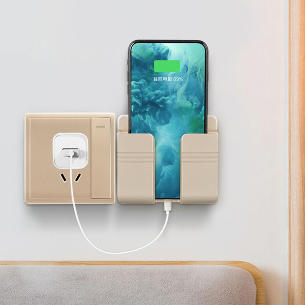 Kệ Để Điện Thoại,Điều Khiển Dán Tường [ZONESHOP] - Hộc đựng điện thoại dán tường, Giá treo điện thoại