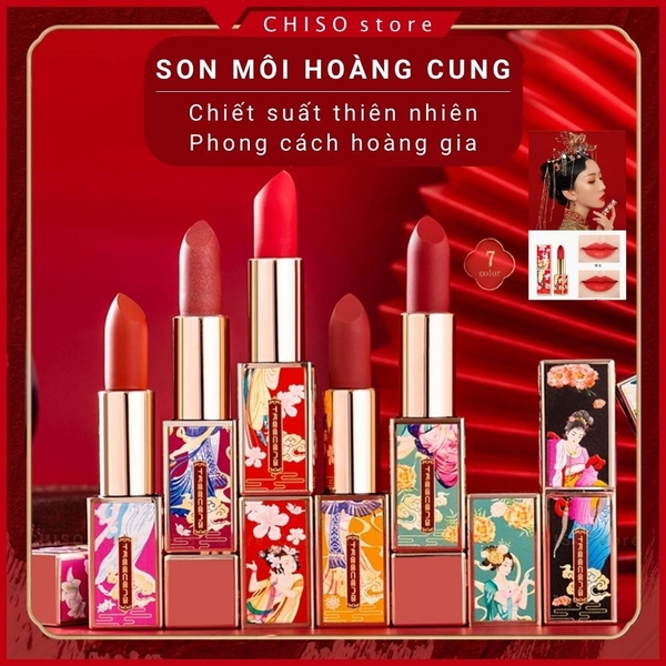 Son môi Treeceng dưỡng ẩm trang điểm lâu trôi thiết kế cung đình sang trọng quý phái mỹ phẩm nội địa trung 3.6g