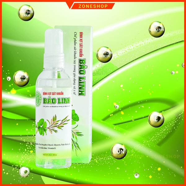Nước rửa tay Sát Khuẩn Tinh Dầu Dưỡng Ẩm Bảo Linh 100ml - Chiết xuất từ các dược liệu thiên nhiên, an toàn [ZONESHOP]