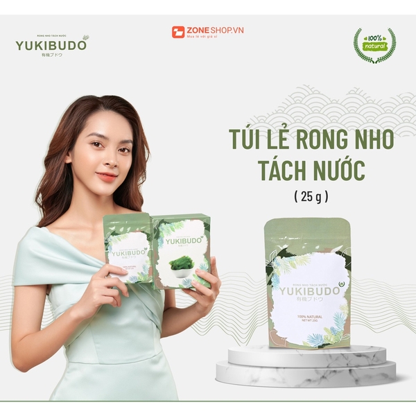 Rong nho tách nước YUKIBUDO [CHÍNH HÃNG] ăn kèm nước chấm sốt mè rang Yukibudo tuyệt hảo, rong nho tách nước CN Nhật Bản