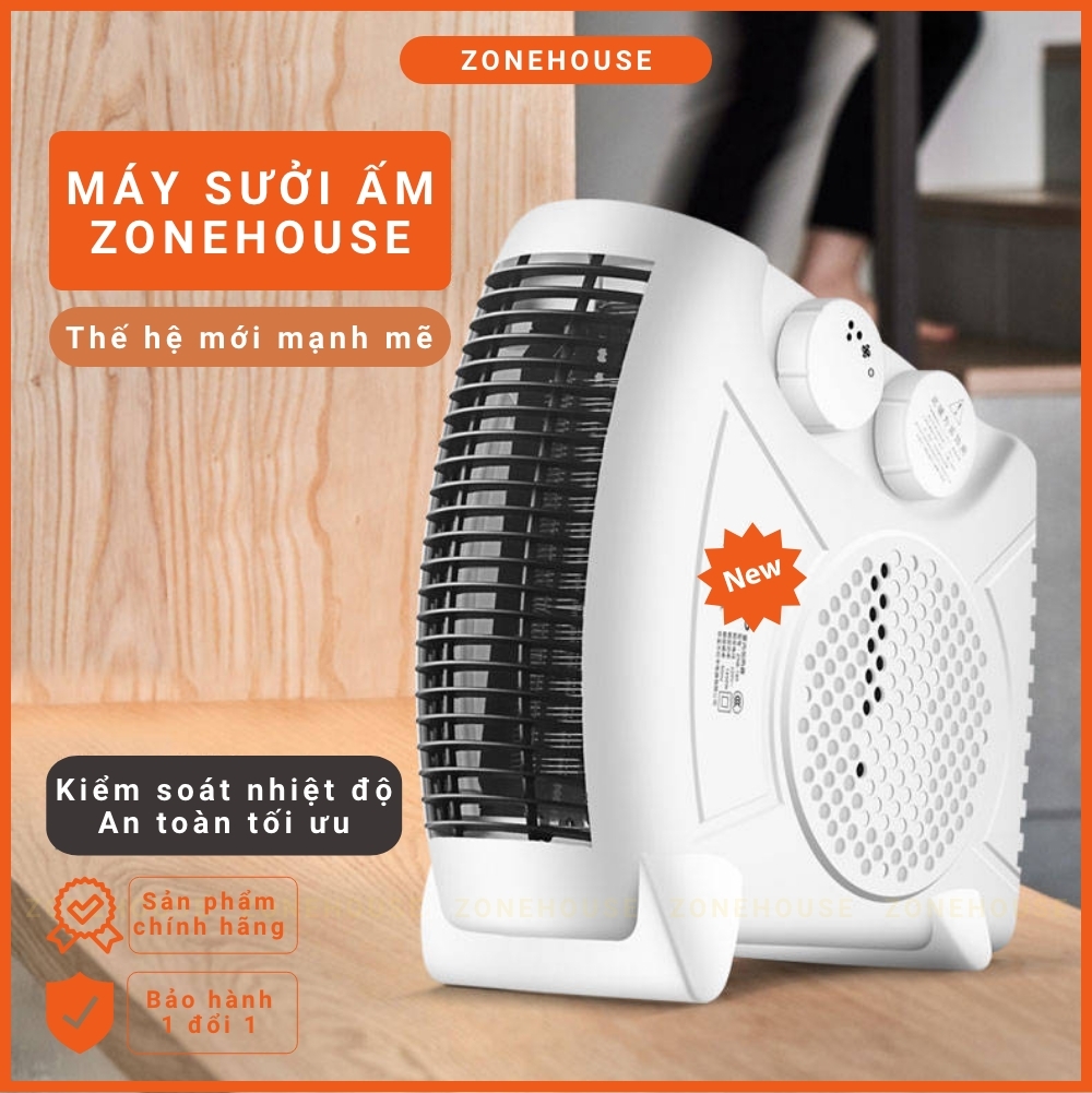 Quạt sưởi ấm ZoneHouse - HinBeauty, làm ấm nhanh, chống giật, chống bỏng, máy sưởi ấm mini cao cấp, chuyên dụng tắm bé