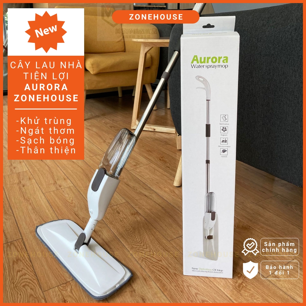 Cây Lau Nhà Xịt Nước Dạng Đứng Aurora ZoneHouse, Cây Lau Nhà Thông Minh, Cao Cấp, Tiện Lợi [Hàng Chính Hãng] ZONESHOP