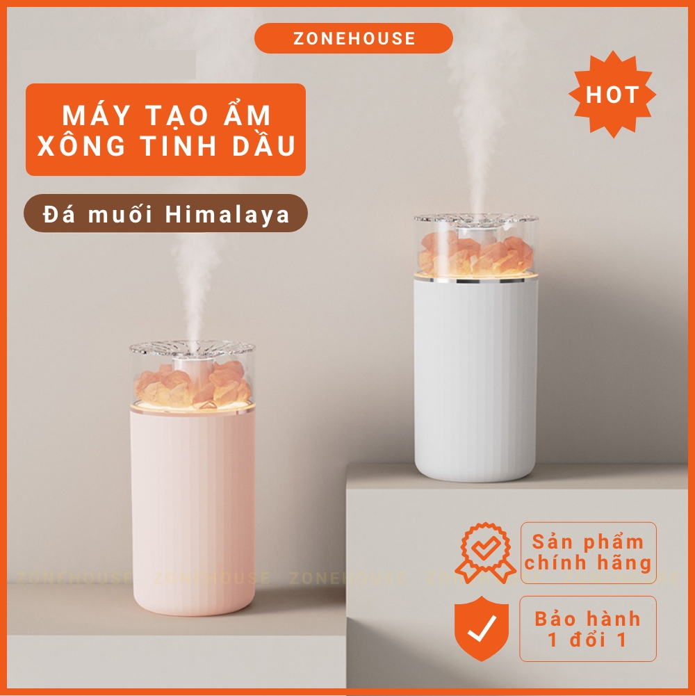 Máy xông tinh dầu đá muối Himalaya ZONEHOUSE, đá muối tự nhiên, đèn xông tinh dầu ô tô, văn phòng, nhà ở