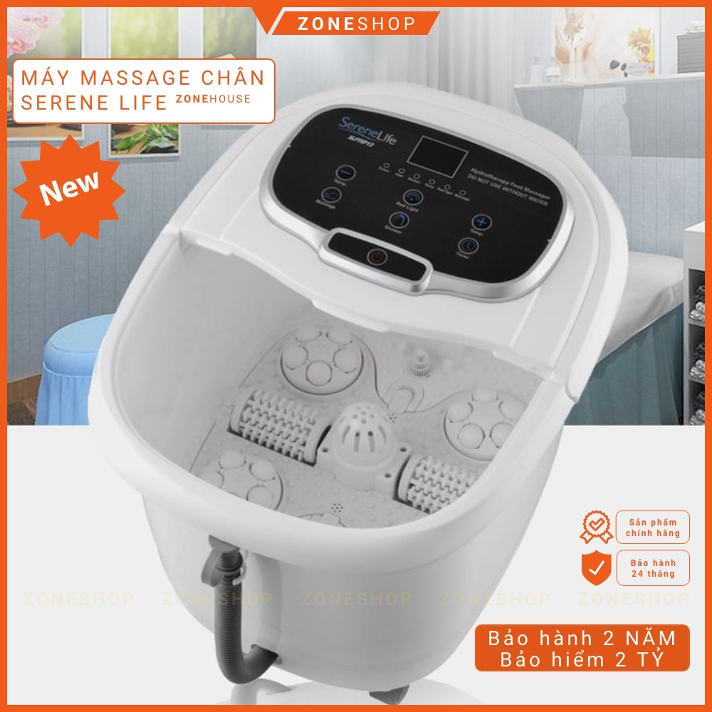 Máy Ngâm Massage Chân SereneLife SL12 ZoneHouse, bồn ngâm chân thông minh, con lăn tự động, Bảo hiểm 2 tỷ [ZONESHOP]