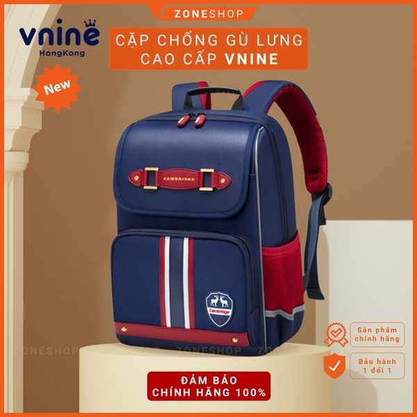 Cặp chống gù lưng, Balo học sinh chống gù VNINE Hong Kong chính hãng, chống thấm nước, học lớp 1-5 ZONESHOP