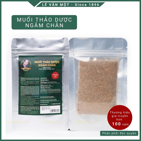 Muối ngâm chân thảo dược Lê Văn Một, thảo dược ngâm chân khử mùi hôi chân, tuần hoàn khí huyết giúp thư giãn