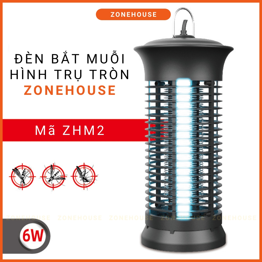 Đèn Bắt Muỗi Công Suất Cao ZONEHOUSE - Máy bắt muỗi thông minh, Siêu tiết kiệm điện- Đèn LED Công Suất Cao Ánh Sáng Tím